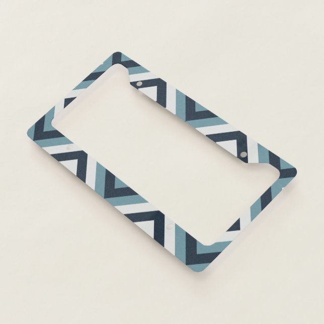Modern Tile Pattern License Plate Frame (3/4)