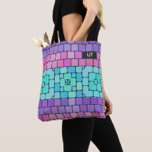 Modern Tiles: Purple Blue Pink & your intials
