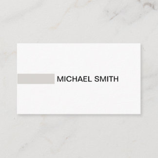 Modern Timberwolf Professional Plain White Business Card