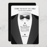 Modern Time To Suit Up Bro Groomsman Invitation at Zazzle