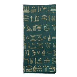 Modern times Indiana Jones green faux-golden Egypt Cloth Napkin