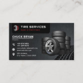 Tire Tracks Premium Business Card, factory Auto, Manufacturing, Industrial