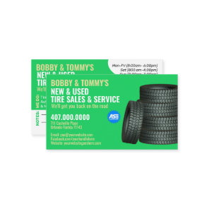 Modern Tire Services Customizable Business Card