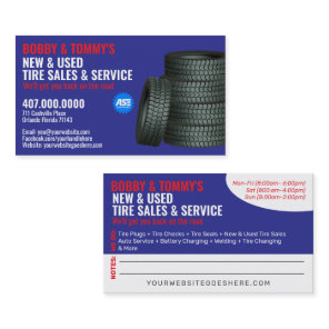 Modern Tire Services Customizable Business Card