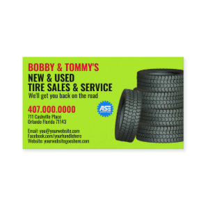 Modern Tire Services Customizable Business Card