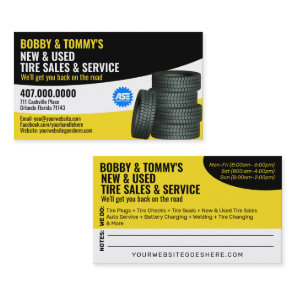 Modern Tire Services Customizable Business Card