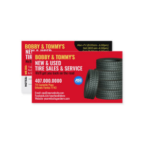 Modern Tire Services Customizable Business Card