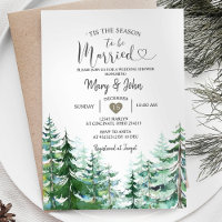 Modern Tis the season to be married Pine Trees