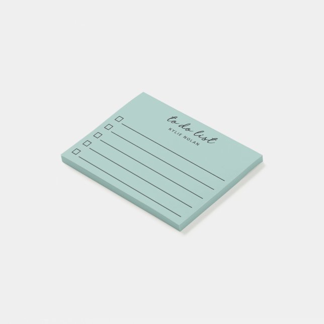 Modern To Do List Green Checkbox Lined  Post-it Notes (Angled)