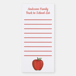 Modern To DO List Watercolor Fun Apple Magnetic Notepad