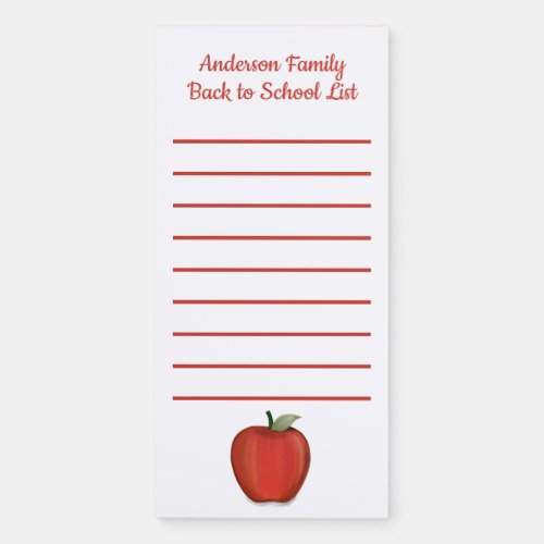 Modern To DO List Watercolor Fun Apple Magnetic Notepad