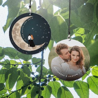 Modern To The Moon Lovers Stars Night Couple Photo