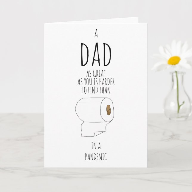 Modern toilet paper birthday day trendy typography card (Small Plant)