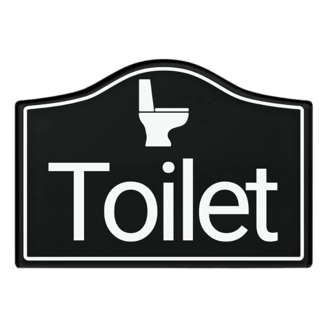 Modern Toilet Vacation Rental Sign (Small Crest Front)