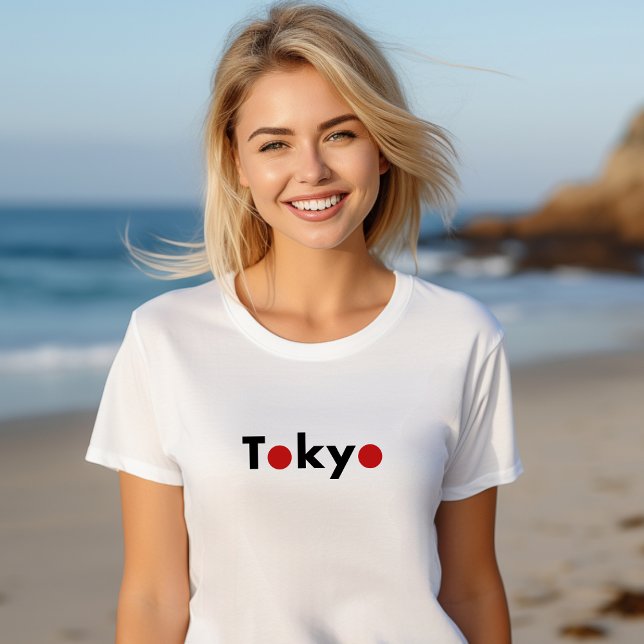 Modern Tokyo Japan Red Dots Light-Color T-Shirt (Creator Uploaded)