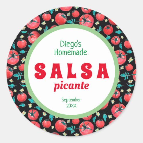 Modern tomato sauce salsa food label