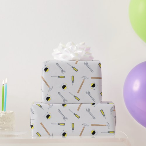 Modern Tools Pattern Whimsical Fun  Wrapping Paper