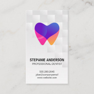 Modern Tooth Logo   Dental  Business Card