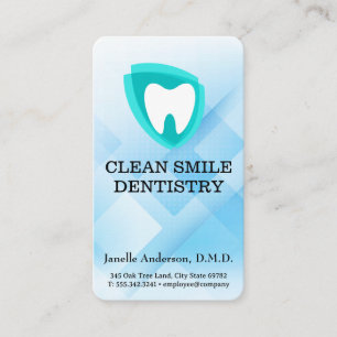 Modern Tooth Logo   Dental Professionals Business Card