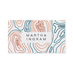 Modern Topography Map Abstract Design Business Card