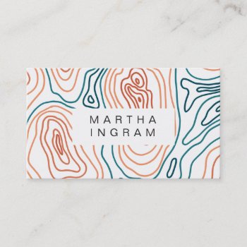 Modern Topography Map Abstract Design Business Card by Lets_Do_Business at Zazzle