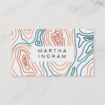 Modern Topography Map Abstract Design Business Card at Zazzle