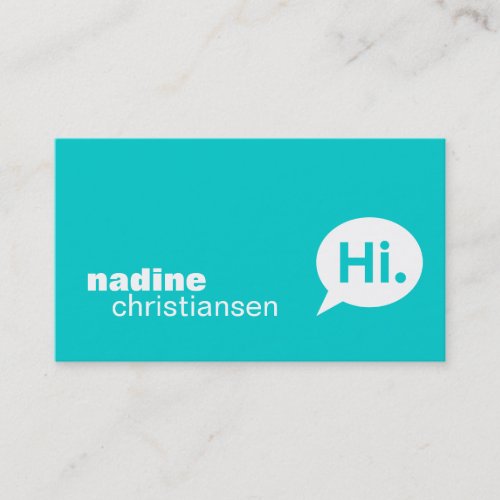 Modern Torquoise Profile Card Business Card Templates