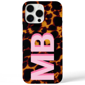 Modern Tortoiseshell Monogram iPhone 16 Pro Max Case