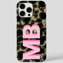 Modern Tortoiseshell Monogram iPhone 16 Pro Max Case