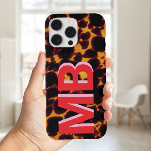 Modern Tortoiseshell Monogram iPhone 16 Pro Max Case