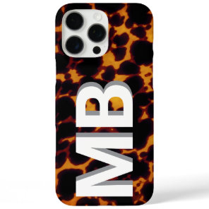 Modern Tortoiseshell Monogram iPhone 16 Pro Max Case