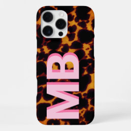 Modern Tortoiseshell Monogram iPhone 16 Pro Max Case