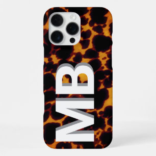 Modern Tortoiseshell Monogram iPhone 16 Pro Max Case