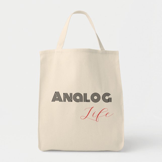Modern tote bag | analog life (Front)