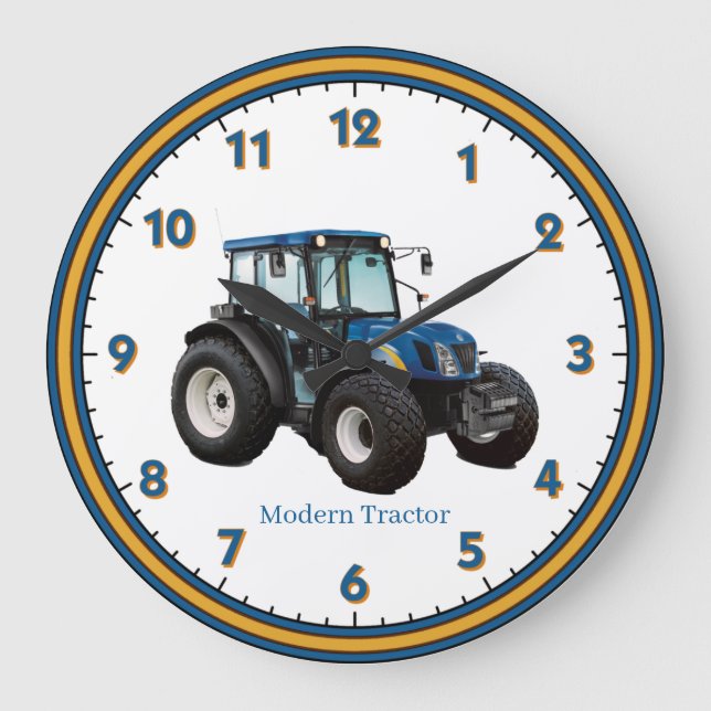 Modern Tractor Acrylic Wall Clock (Front)