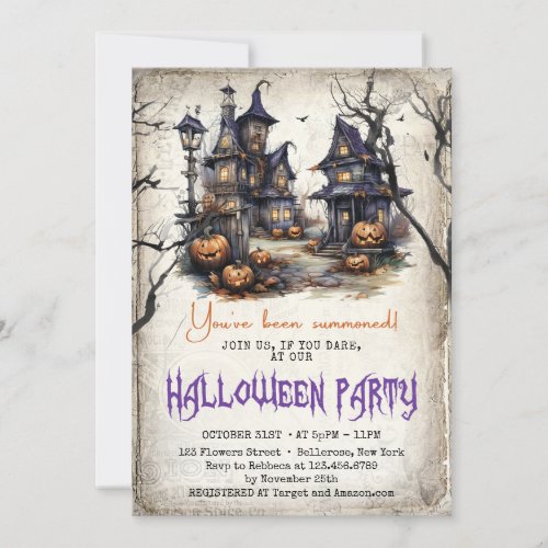 Modern tradition classic Halloween Party Fun Invitation