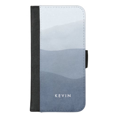 Modern Tranquil Gray To White Gradient 3 iPhone 87 Plus Wallet Case