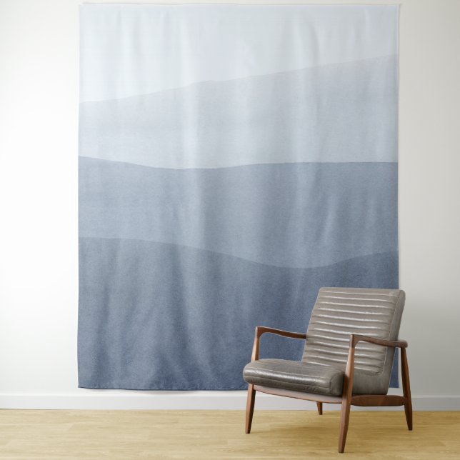 Modern Tranquil Gray To White Gradient 5 Tapestry (In Situ)