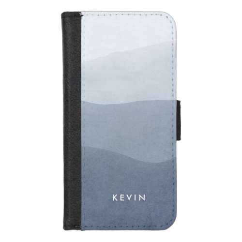 Modern Tranquil Gray To White Gradient iPhone 87 Wallet Case