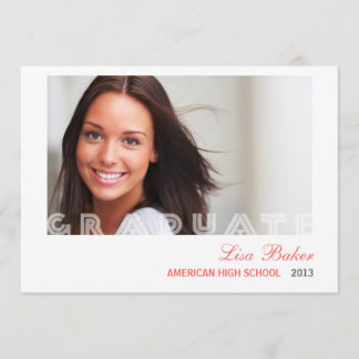 Modern Transparency Graduation Announcement