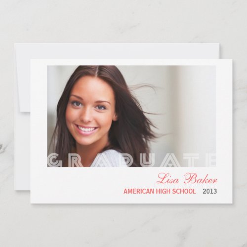 Modern Transparency Graduation Announcement