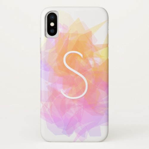 Modern Transparent LayersMagenta Pink Yellows iPhone X Case