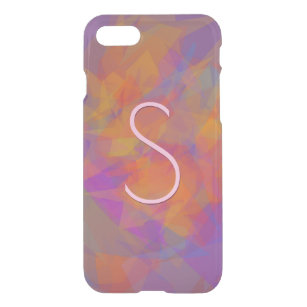 Modern Transparent Layers/Purple Orange iPhone SE/8/7 Case