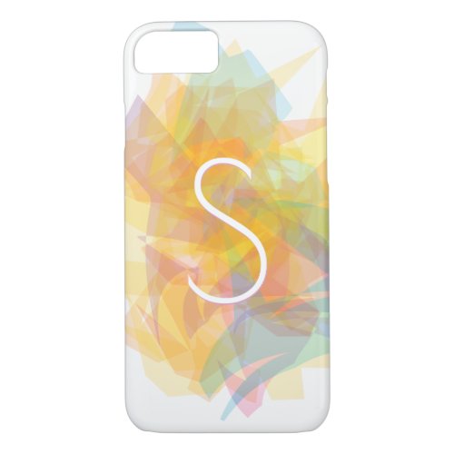 Modern Transparent LayersYellow  Soft Colors iPhone 87 Case