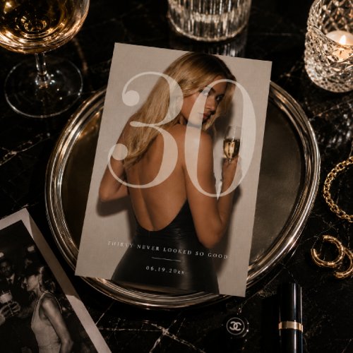 Modern Transparent Number Birthday Invitation