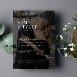 Modern transparent photo overlay wedding invitation<br><div class="desc">Elegant minimal bold typography trendy reception only wedding invitation with custom photo overlay.         Suitable for any season formal after wedding parties.</div>