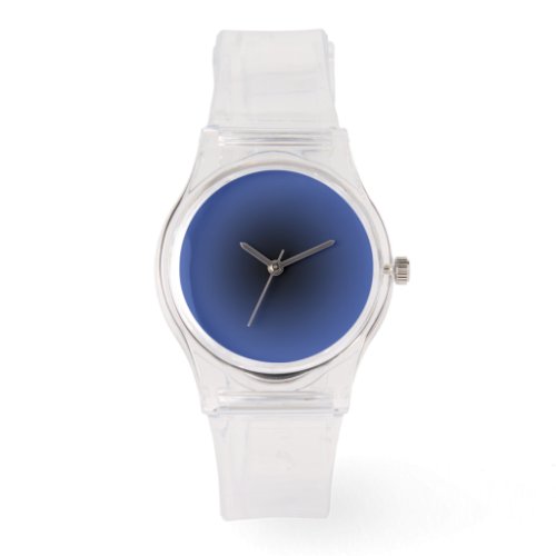 Modern Transparent with Black and Blue Dial Watch