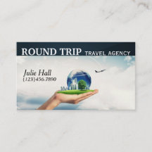 Modern Travel Agency Agent Business Card