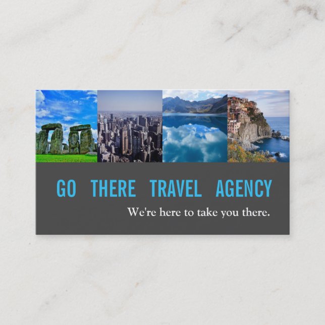 Modern Travel Agency Agent Business Card (Front)
