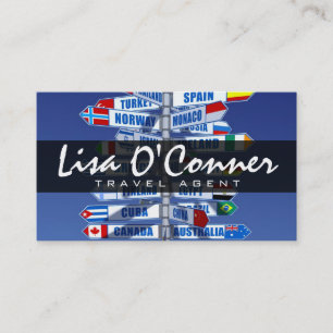 Modern Travel Agent Agency Company Business Card
